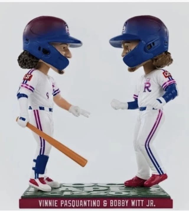 Bobby Witt Jr. And Vinnie Pasquantino bobblehead